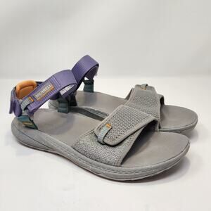 Merrell Bravada Backstrap Paloma Gray Purple Sandals Women Size 9 Outdoor Hiking